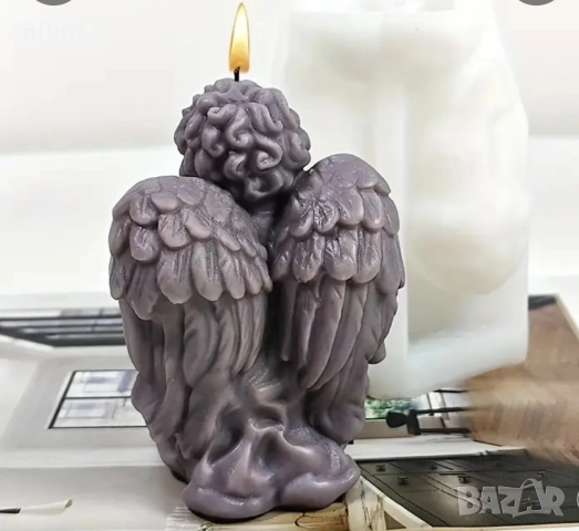 3D Ангел момче молещ молитва Кръщене силиконов молд форма фондан шоколад смола гипс свещ, снимка 9 - Форми - 47411981