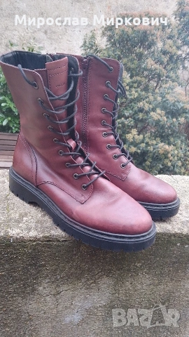 Дамски боти Geox - 40номер, естествена кожа, бордо, снимка 2 - Дамски боти - 53847781