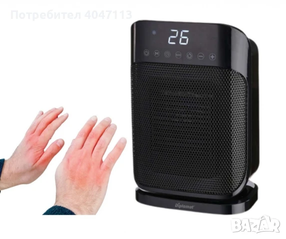 Печка керамична P18, 1800W, снимка 3 - Отоплителни печки - 51387867