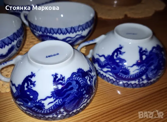 Красив сервиз за кафе-костен порцелан-10 бр