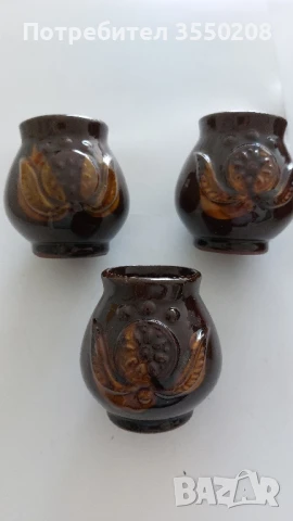 Чаши керамика, 3 броя, снимка 2 - Чаши - 51148978