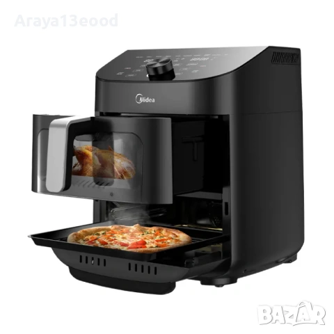 Еър Фрайър с две зони за готвене 2 в 1 Midea MAD1100DADK, 11L, снимка 4 - Фритюрници - 53734045
