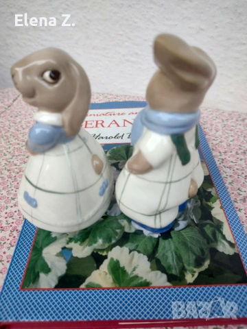 Royal Dux Czechoslovakia двойка винтидж фигурки на зайчета, снимка 4 - Колекции - 53705068