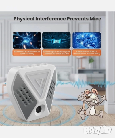 Ултразвуков репелент за вредители, електронен репелент за мишки, паяци, комари, снимка 8 - Друга електроника - 52878342