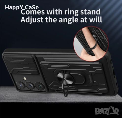 Honor Magic 6 Lite 5G / RING CARD SLOT Удароустойчив кейс гръб калъф с пръстен, снимка 7 - Калъфи, кейсове - 45149112