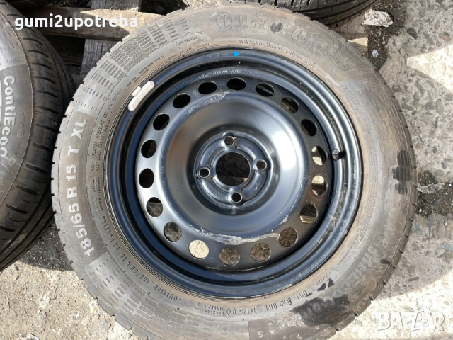 15 цола джанти 4х100 Dacia Logan Sandero Dokker et40 6J 185/65/15 Continental, снимка 2 - Гуми и джанти - 53685780