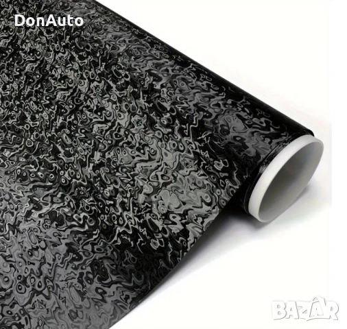 Винил черен "Карбонови нишки"