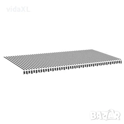 vidaXL Резервно платнище за тенти, антрацит и бяло, 6x3 м（SKU:311993）, снимка 1 - Градински мебели, декорация  - 48149957