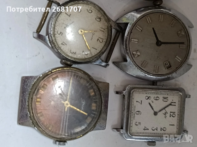 стари руски механични часовници , снимка 3 - Мъжки - 53889358