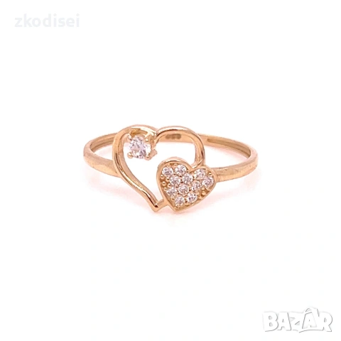 Златен дамски пръстен 1,10гр. 14кр. проба:585 размер:54 модел:38845-5