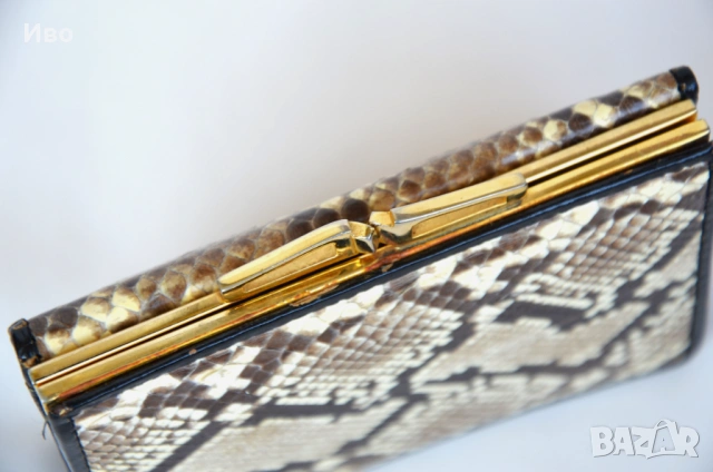 Луксозно дамско портмоне от естествена кожа на питон, снимка 15 - Портфейли, портмонета - 53815219