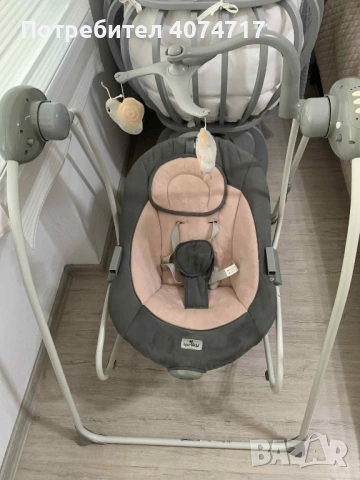 Бебешка люлка Lorelli - Tango, Grey Trees електрическа бебешка люлка, снимка 2 - Детски люлки - 53232438