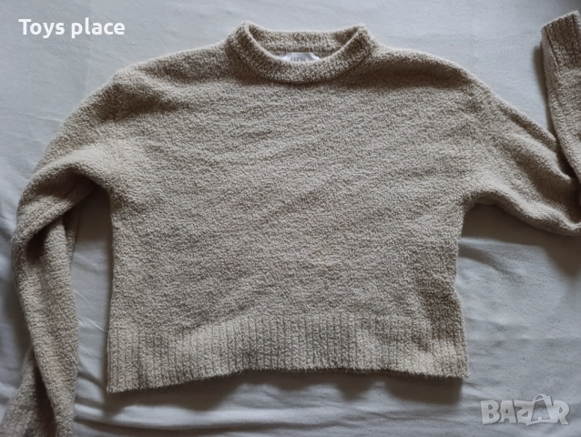 11-12г къс пуловер Zara и дънково елече, снимка 4 - Детски пуловери и жилетки - 52584704