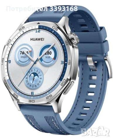 Смарт часовник HUAWEI WATCH GT 5 BLUE VLI-B19W Blue Woven Strap 46 MM, GPS, ПУЛСОМЕР, SPO2
