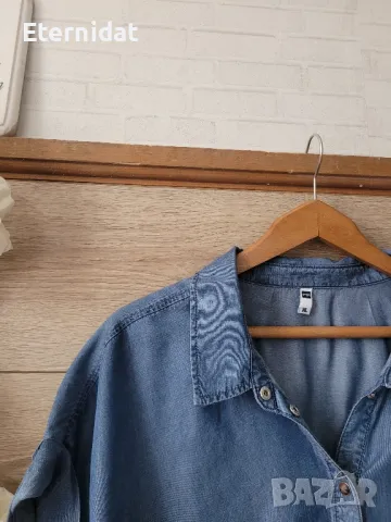 Дънкова лятна дамска риза , снимка 2 - Ризи - 50303059