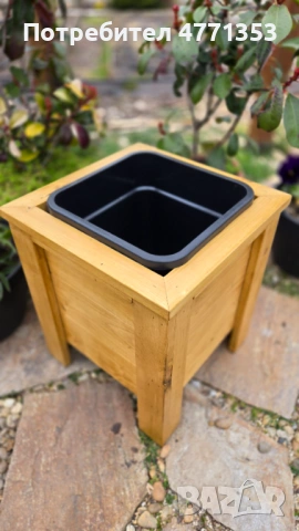Дървени кашпи/саксии/плантери за двор, градина или тераса, снимка 6 - Саксии и кашпи - 53906294