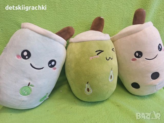 Плюшена играчка възглавничка Бабъл шейк Boba Tea Bubble Tea Cup, снимка 2 - Плюшени играчки - 42909392