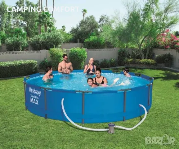  Басейн 396х84см сглобяем с филтрираща помпа. Нова стока см  BESTWAY , снимка 2 - Басейни и аксесоари - 47865508
