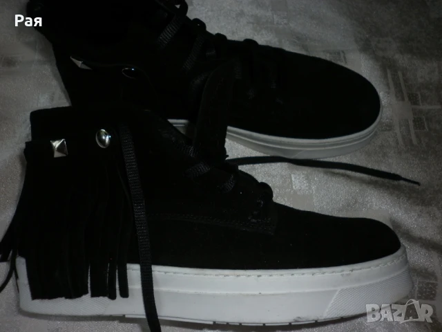 Дамски кожени кецове Тенденз, снимка 3 - Дамски ежедневни обувки - 50755379