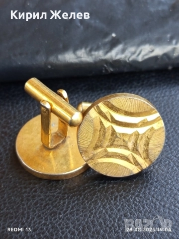Стари позлатени винтидж бутонели ръкавели за КОЛЕКЦИЯ ДЕКОРАЦИЯ 50146, снимка 6 - Други ценни предмети - 51526402