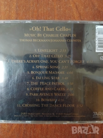 Thomas Beckmann / Johannes Cernota – Oh! That Cello - Music By Charlie Chaplin - оригинален диск , снимка 2 - CD дискове - 52878248