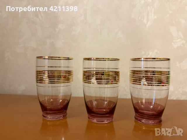Ретро стъклени чаши, снимка 4 - Антикварни и старинни предмети - 49264809