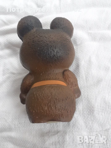 Мечето Миша от олимпиадата в Москва 80 - гумена играчка, снимка 3 - Антикварни и старинни предмети - 50852076