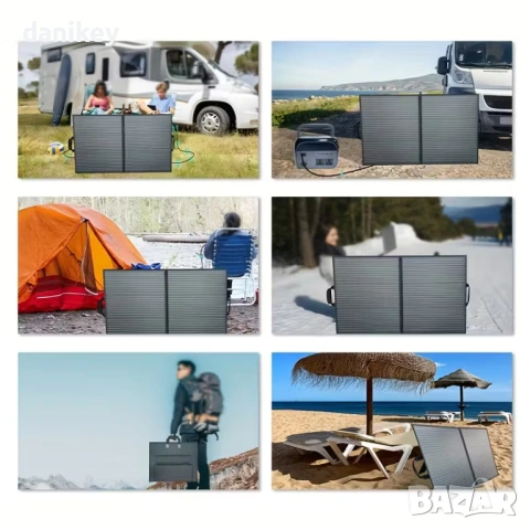 Сгъваем Соларен Панел 100W (Peak) Монокристален USB-C (DC/Type-C/MC4), снимка 5 - Къмпинг осветление - 53900000