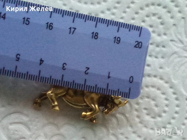 Малка бронзова фигурка на бик 47748, снимка 5 - Антикварни и старинни предмети - 52730209