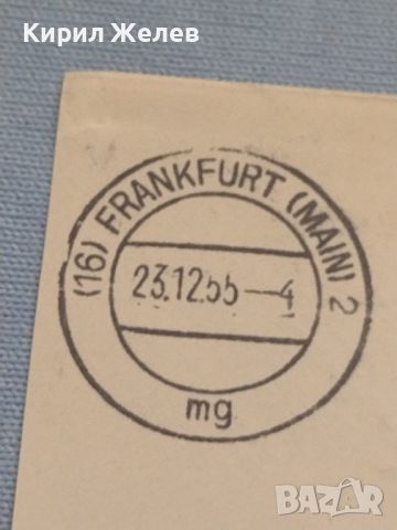 Стар пощенски плик с марки и печати 1955г. Франкфурт Германия за КОЛЕКЦИЯ ДЕКОРАЦИЯ 46051, снимка 5 - Филателия - 46396412
