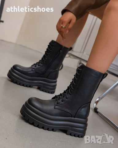 Дамски боти на платформа в черно-ПРОМОЦИЯ, снимка 4 - Дамски боти - 52104079
