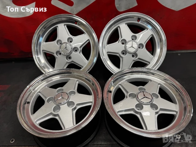 Ретро алуминиеви джанти за Мерцедес Mercedes , 15 цола, 5х112, 4 броя, снимка 4 - Гуми и джанти - 50769677
