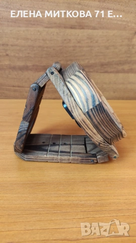 Стенен или настолен/2 в 1/ сгъваем часовник от дърво, снимка 3 - Стенни часовници - 53759916