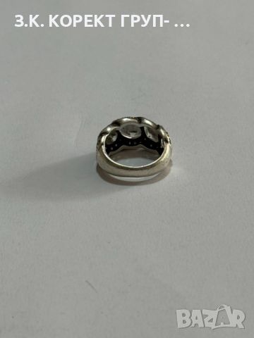 Продавам дамски сребърен пръстен с камъни, снимка 5 - Пръстени - 45569746