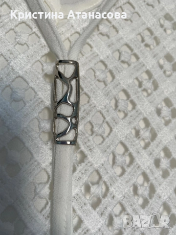 Уникална блуза бяла, цялата от бродерия - 2XL, снимка 6 - Туники - 52399322