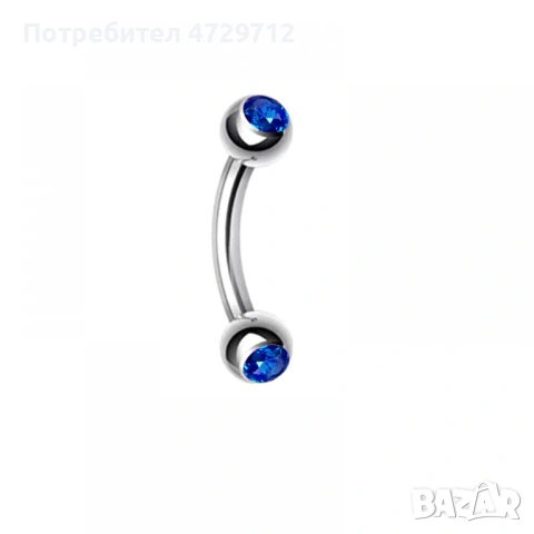 Обици за веждата имитация на злато с цирконий, снимка 8 - Друго оборудване - 53398713