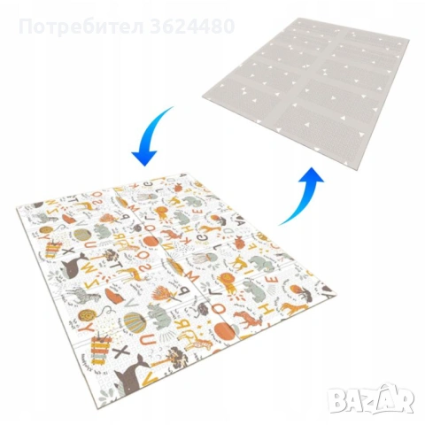 Преносимо бебешко килимче 160х180 см сгъваемо 4854, снимка 4 - Други стоки за дома - 53307132