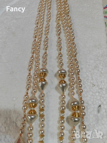 Стара огърлица 3 реда, снимка 5 - Антикварни и старинни предмети - 53358363