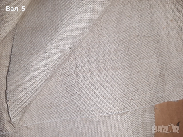 Стар ленен плат , платно , ленена панама . НЕУПОТРЕБЯВАН, снимка 4 - Антикварни и старинни предмети - 54149504