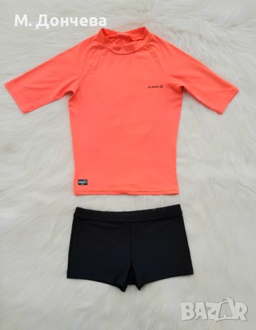 Детски бански и плажна блуза UPF 50+ размер 9-10 години, снимка 1 - Детско бельо и бански  - 46306585