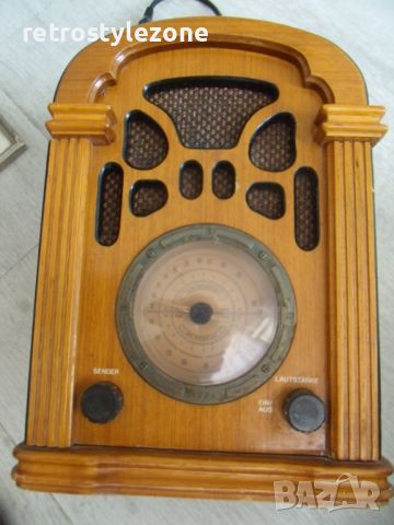 № 7613 стар радиоапарат -  Antique Radio VMR-5011 - EDUTEC  - Ретро вид  -излъчване - FM и MW - захр, снимка 4 - Други ценни предмети - 46337243