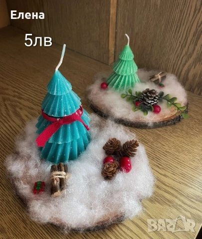 Ръчно изработени Коледни свещи, снимка 9 - Декорация за дома - 52734688