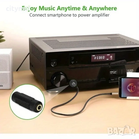 Адаптер 3.5 мм стерео жак (женски/женски), снимка 3 - Други - 52101949