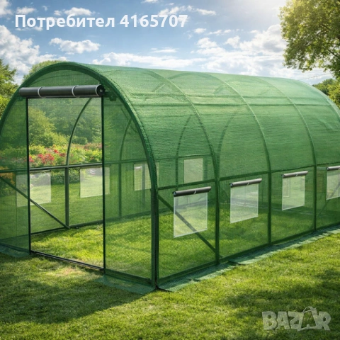 Градинска четирисегментна оранжерия - професионална защита за вашите култури - 4 х 2,5 х 2м, снимка 4 - Оранжерии - 53650234