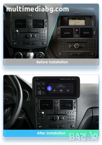 Mercedes C class W204 2006-2011 10.25" Мултимедия Навигация Android, снимка 3 - Аксесоари и консумативи - 51102118