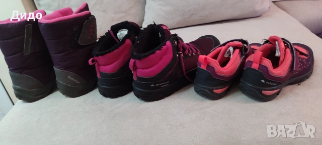 Водоустойчиви Туристически обувки Quechua 33 и 37 номер, снимка 4 - Детски маратонки - 50321800