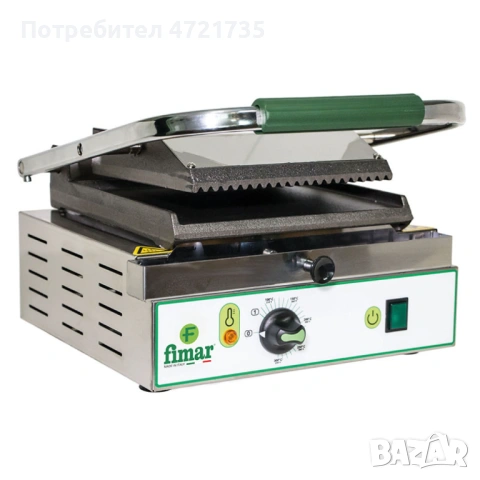 Комбиниран чугунен грил с гладка и оребрена повърхност