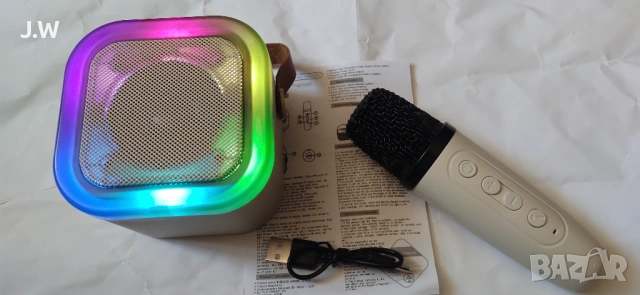 Преносим Bluetooth караоке високоговорител K12 с безжичен микрофон, снимка 6 - Bluetooth тонколони - 54225941