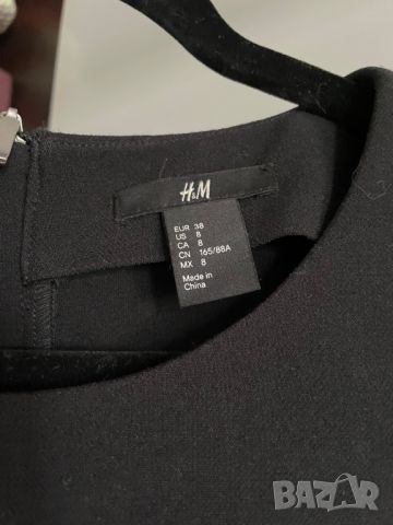 H&M Къса черна рокля, S-M, снимка 4 - Рокли - 45641324