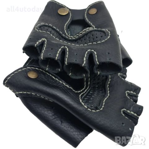 №4656 Кожени ръкавици без пръсти ръчна изработка, снимка 3 - Аксесоари и консумативи - 46302550